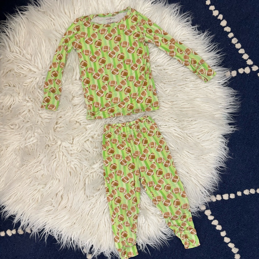 🏈 Little Pajama Co Football Pajama Set